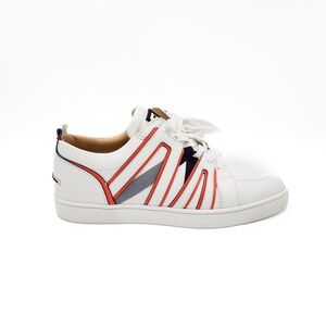 Christian Louboutin Vida Viva White Leather Low-Top Sneakers EU 42.5 US 9.5